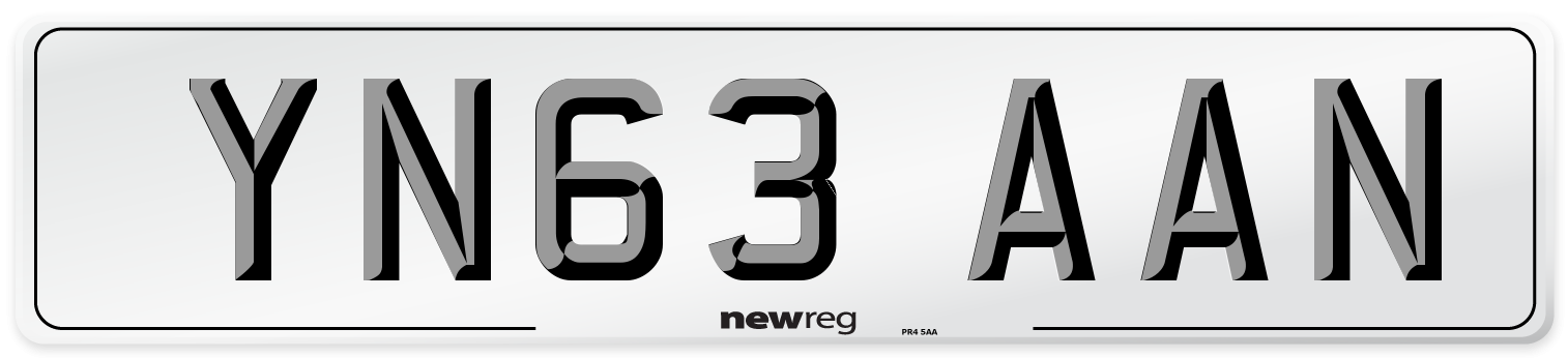 YN63 AAN Number Plate from New Reg
